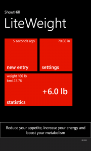 Mainpage with dark theme